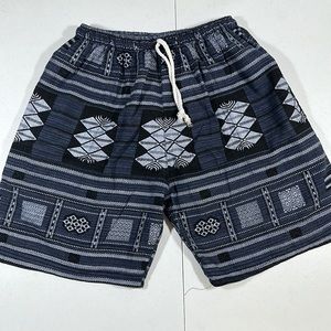Unbranded Men's Navy Patterned Athletic Shorts